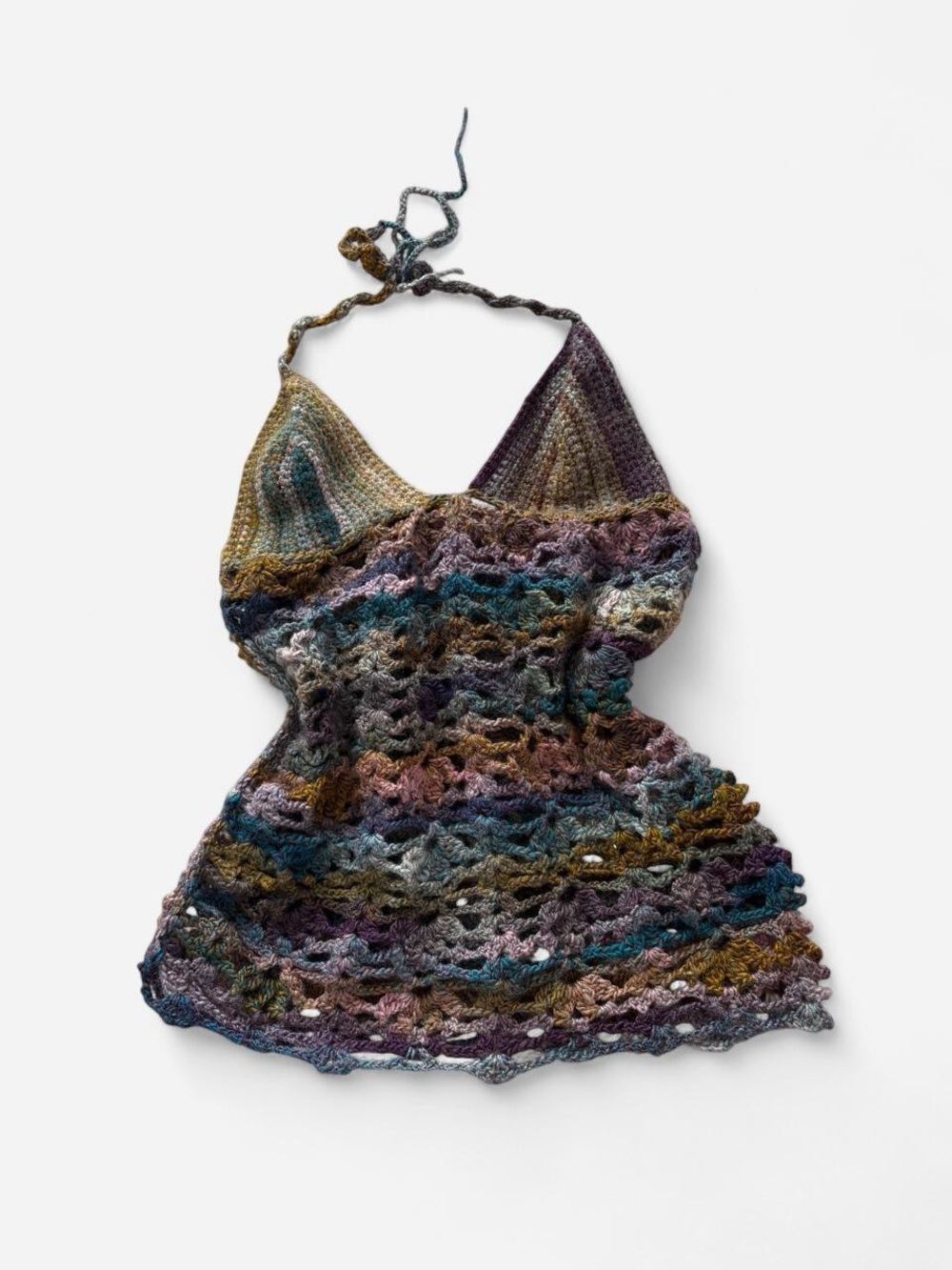 handmade crochet multicolored halter top